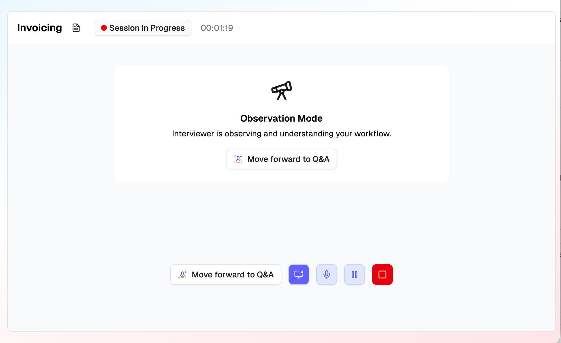 Observations capture mode